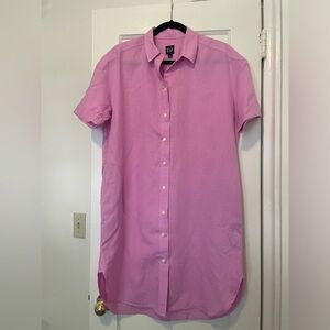 GAP women’s pink button down dress